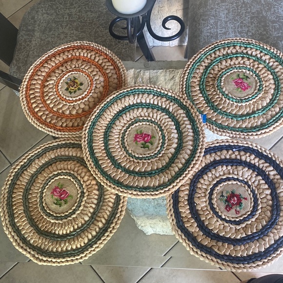 COPY - Vintage cross stitch trivets 12 in - Picture 1 of 7